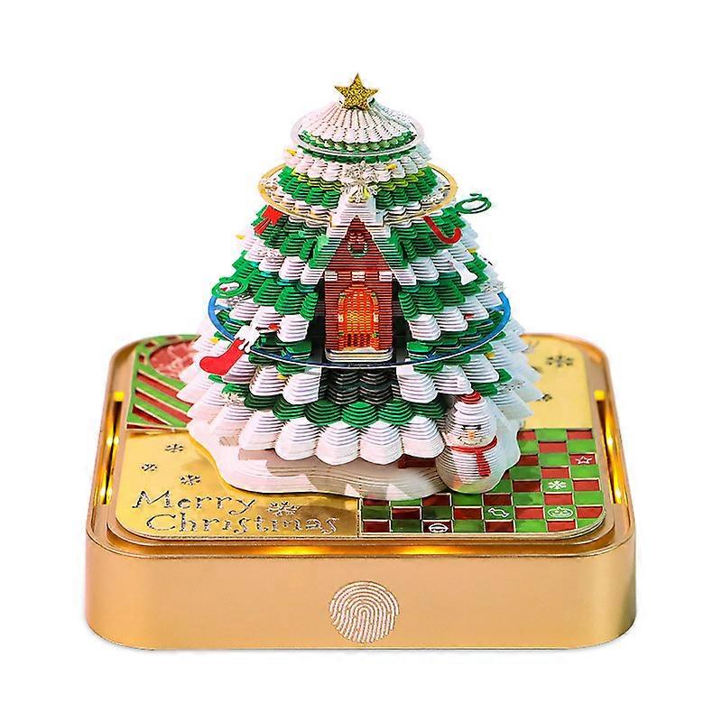 3D Panoramic Papercut Calendar Christmas Tree House 3D Notepad Calendar Home