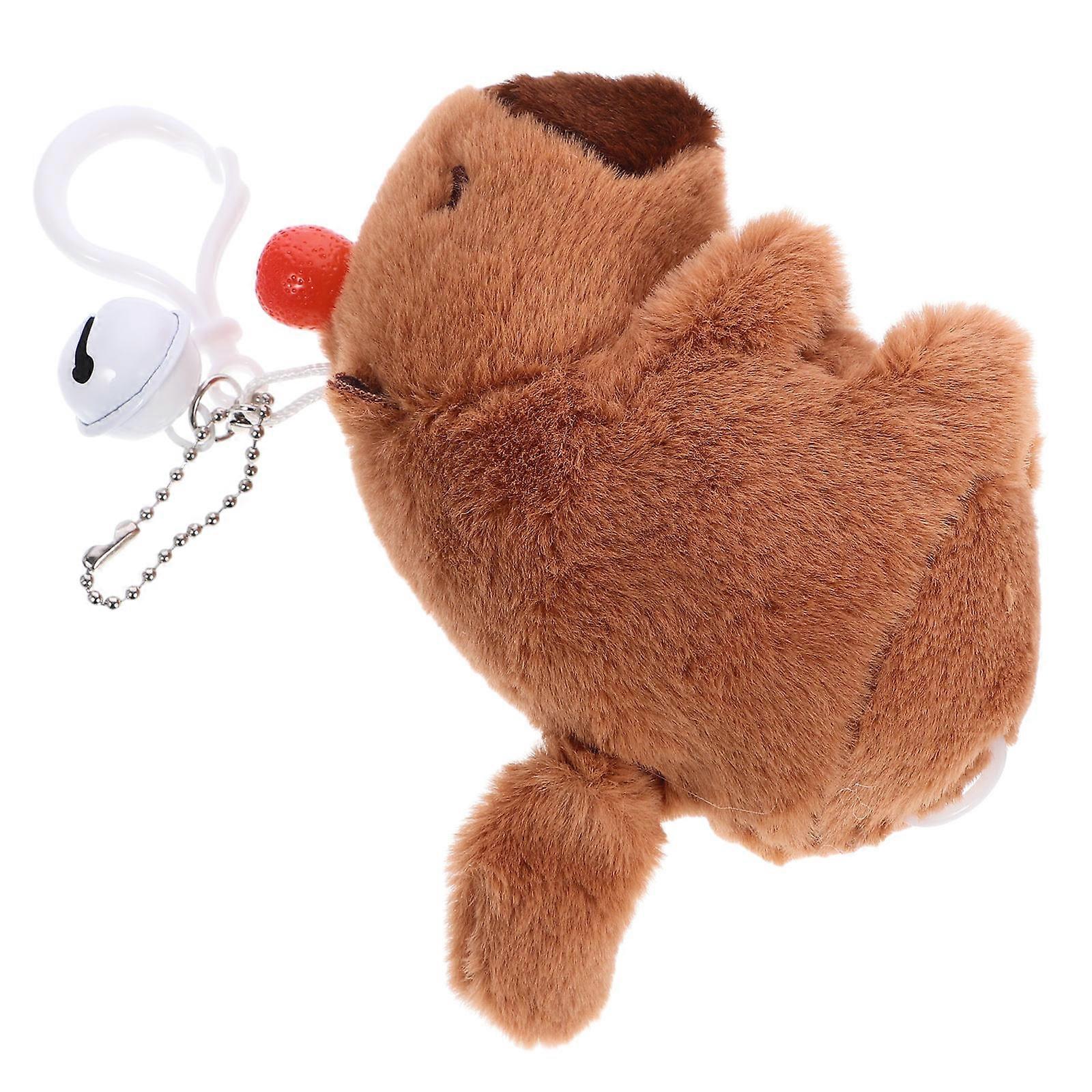 Plush Capybara Keychain Capybara Pendant Charm for Decoration 3Pcs