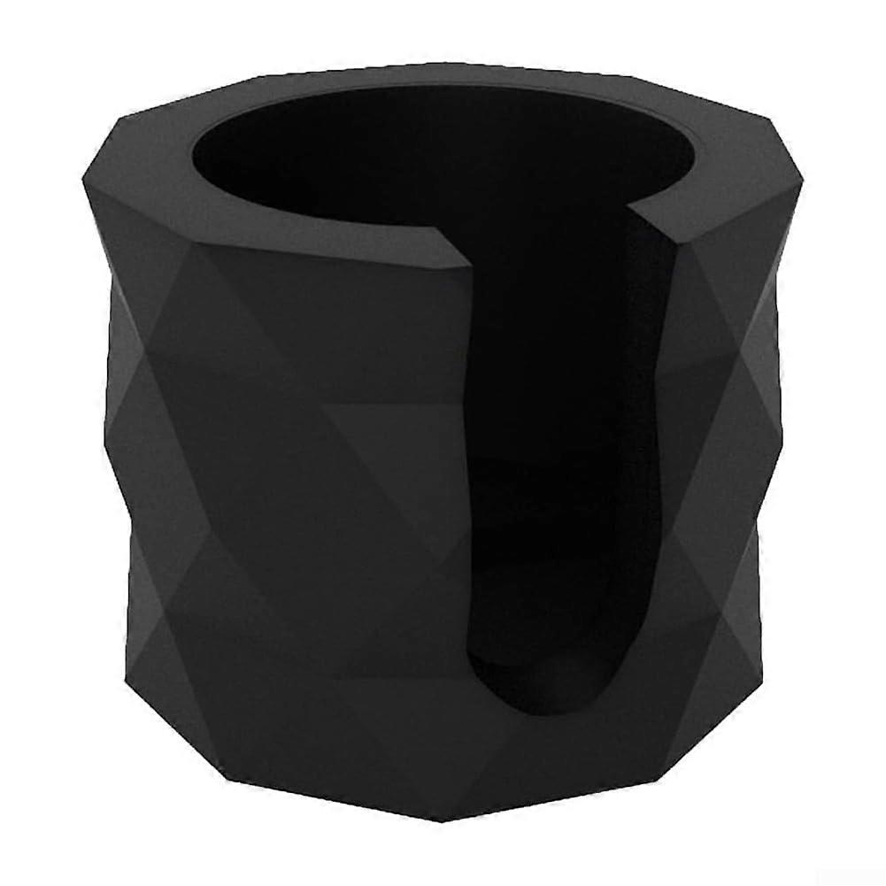 Coffee Tamper Base For Portafilter With 3D Splash Guard, Ergonomic Powder Making Holder, ES601 ES655 ES701, Compact Black