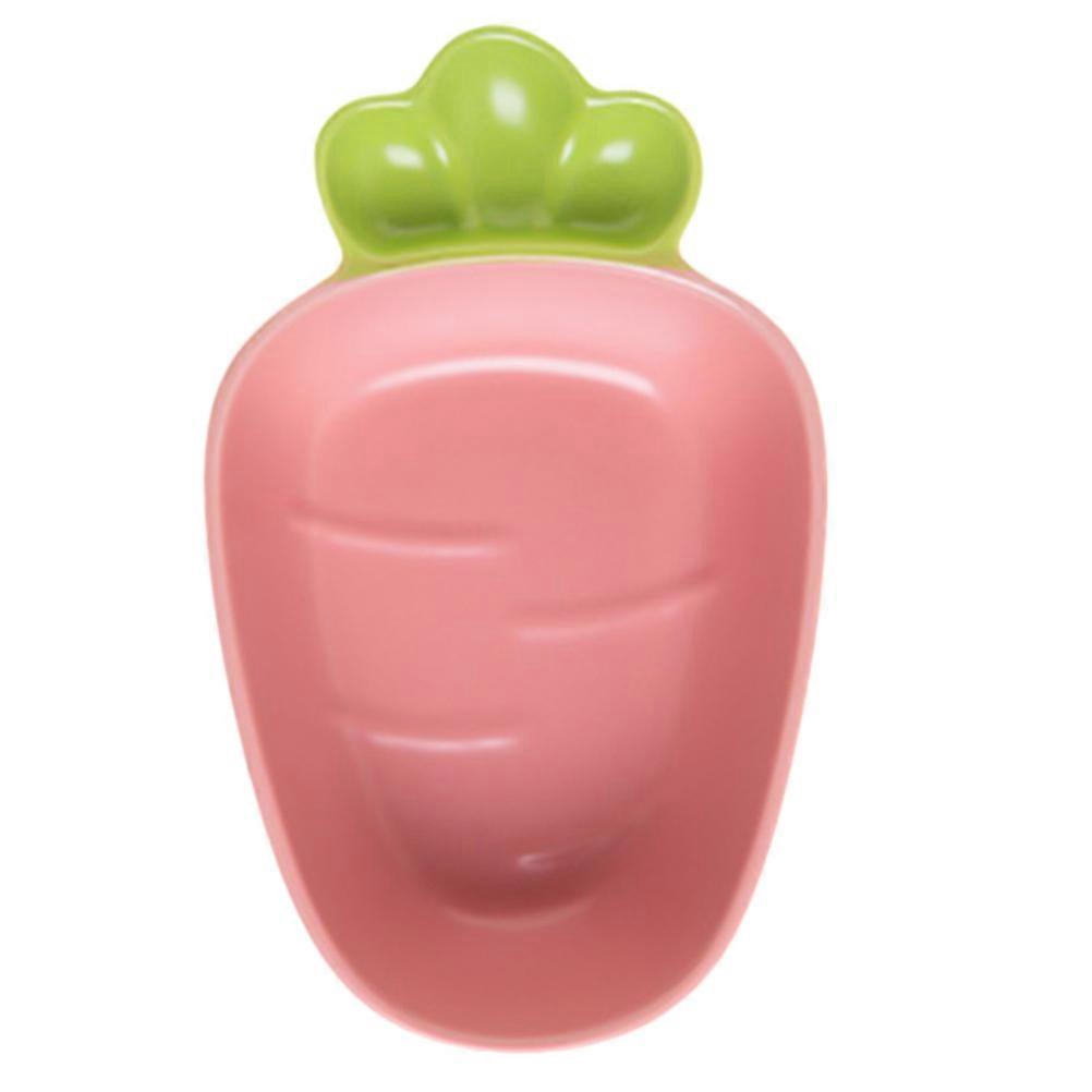 Ceramic Pink Easter Carrot Shaped Bowl for Salad Serving Use