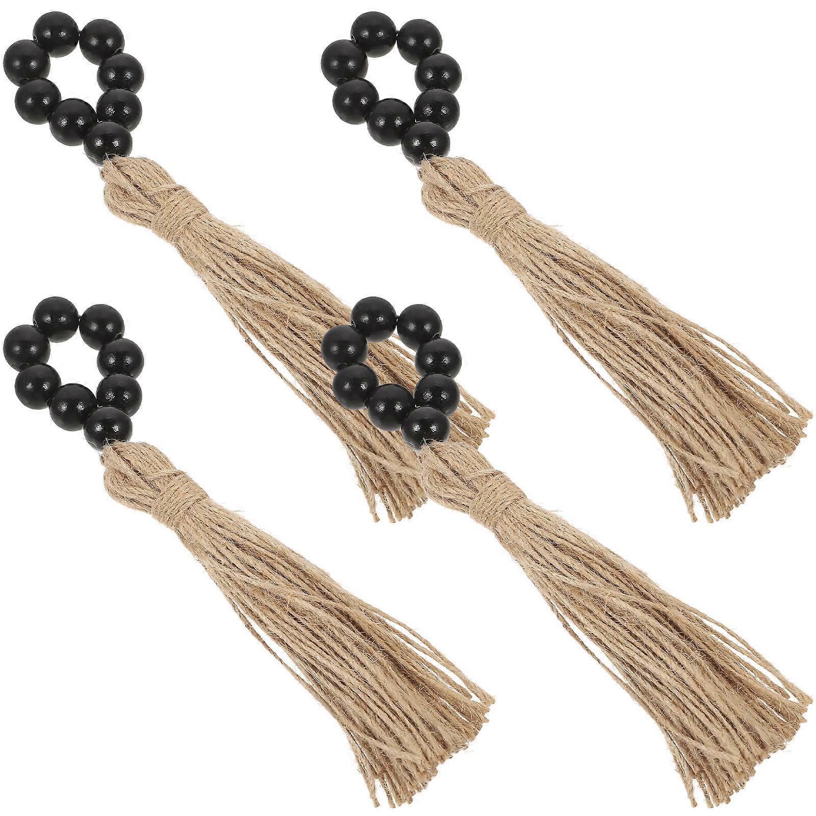 Decorative Wooden Napkin Rings Rustic Style for Dining 8Pcs Pack