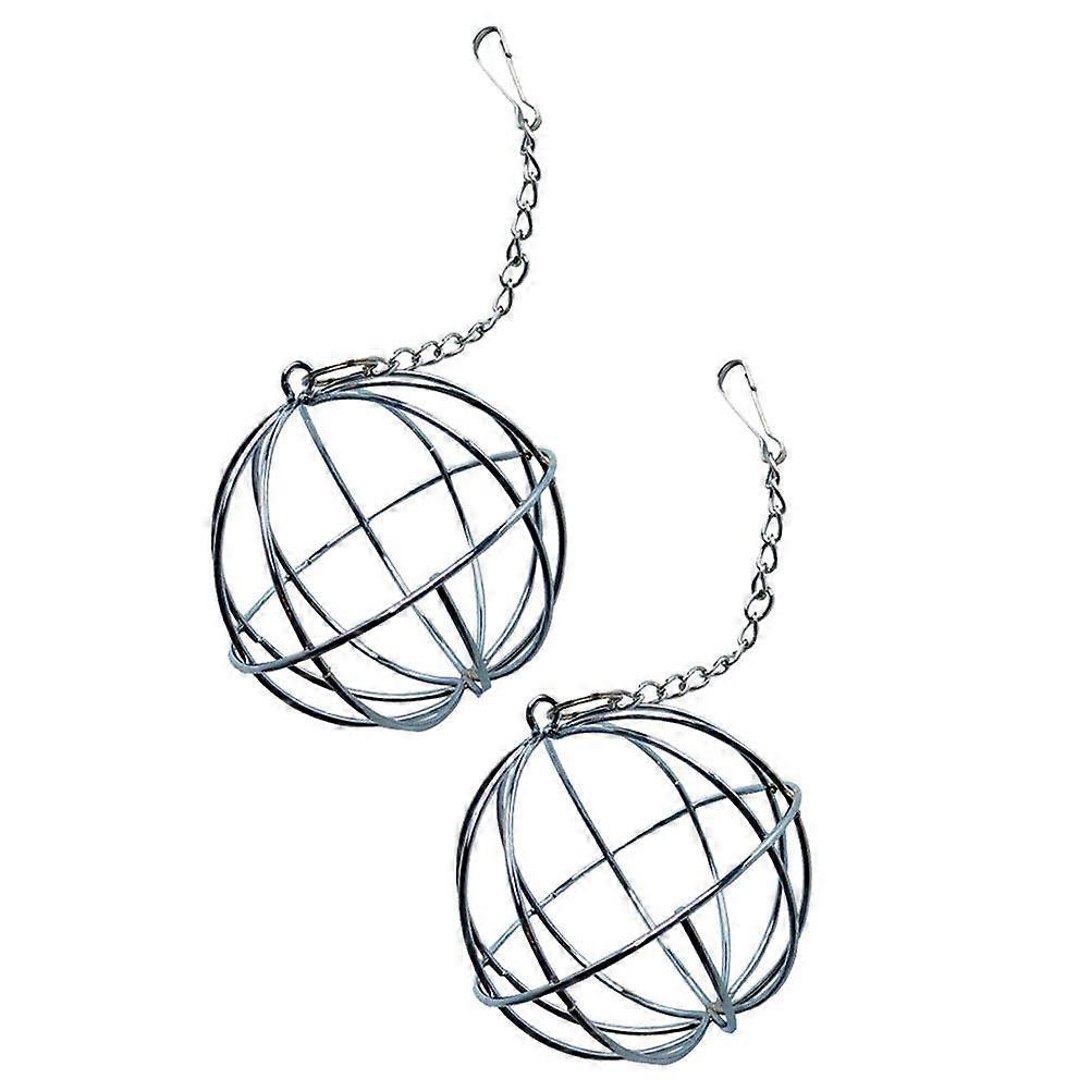 Stainless Grass Feeding Ball Holder for Pet Rabbit 6Pcs Silver