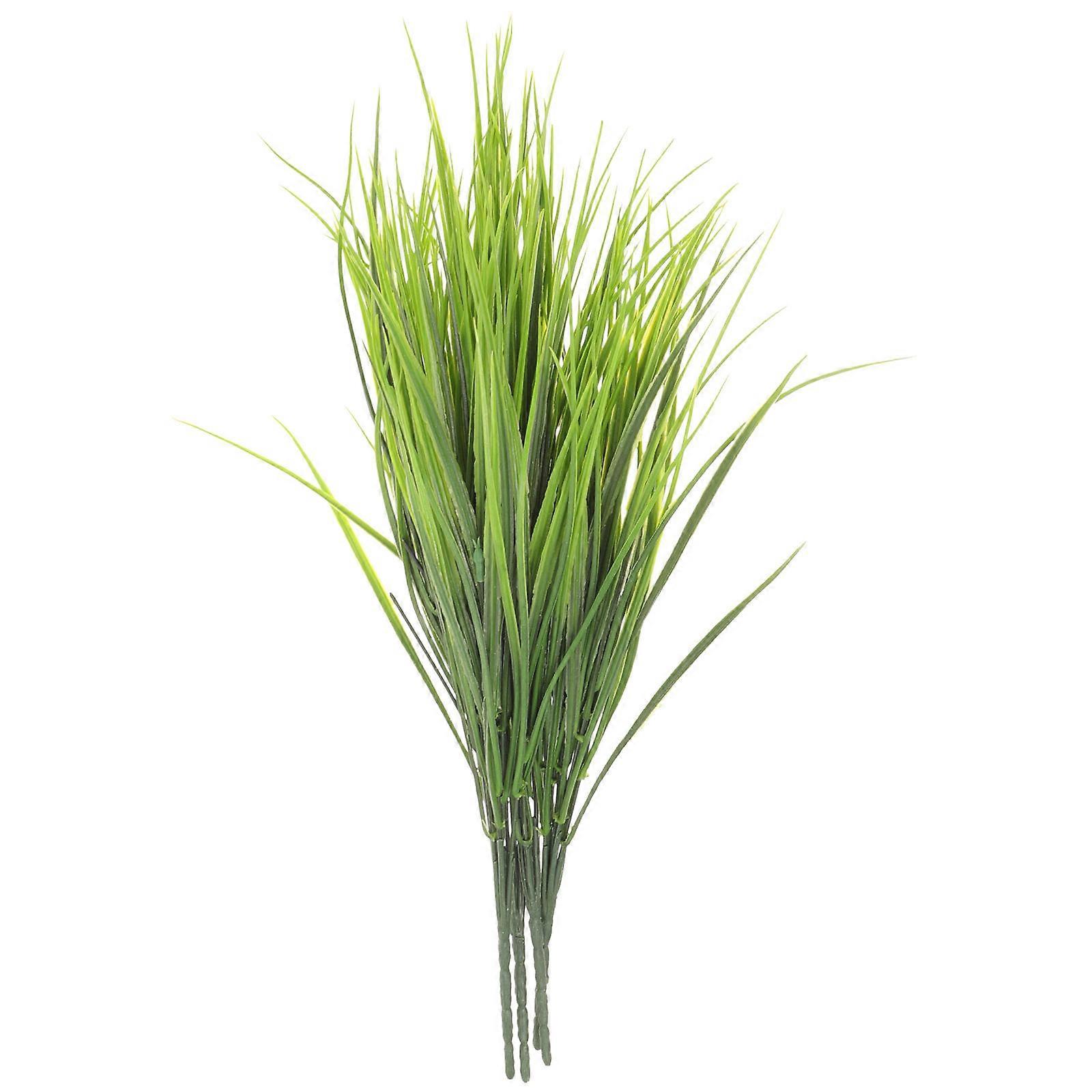 Artificial Grass Prop Simulation Grass Model for Decoration 12Pcs Green