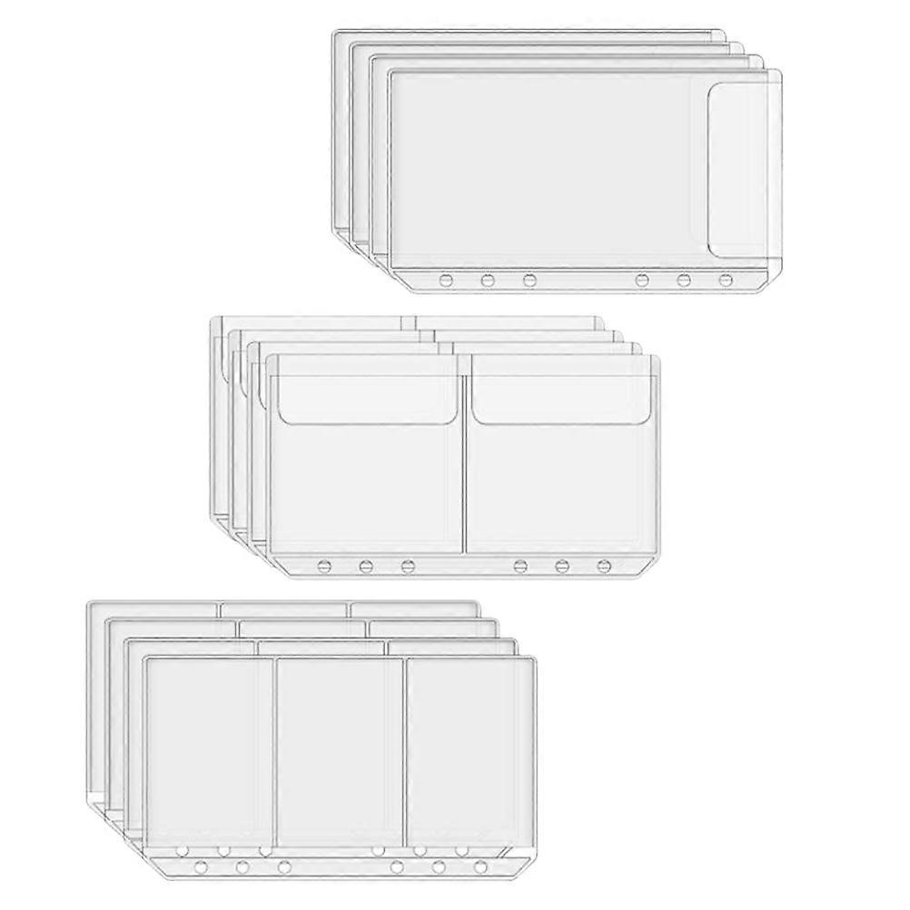 Clear PVC Binder Pockets for Receipt Filing Transparent Storage 60Pcs