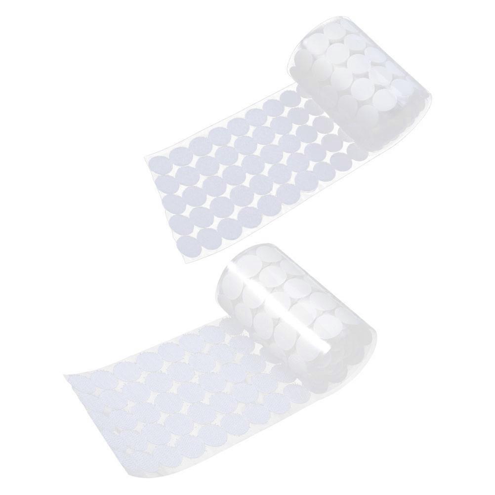 Hook and Loop White Round Dots Adhesive Tape for Crafts 900Pairs