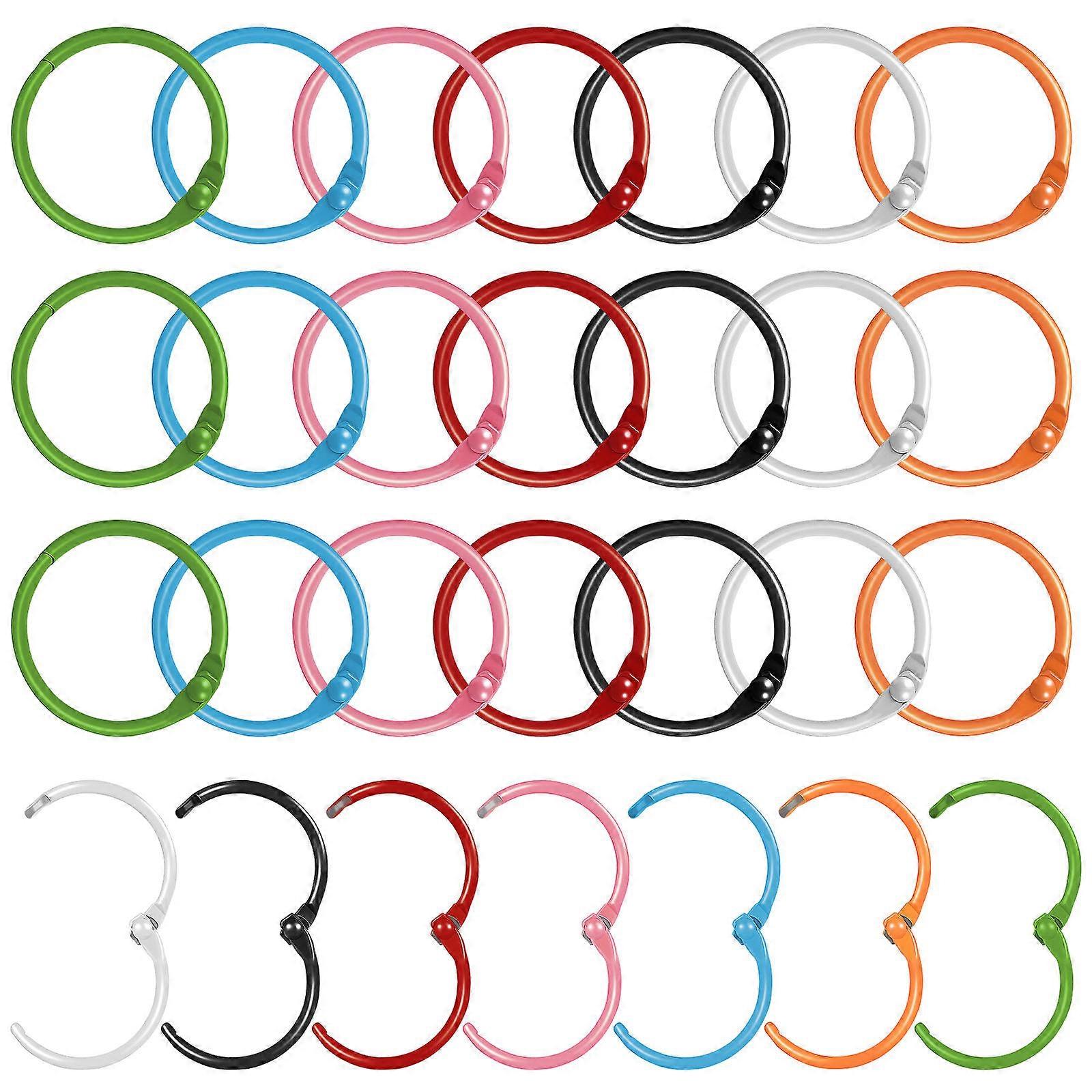 Multi Colored Binder Rings Book Rings for Binding 210 Pieces