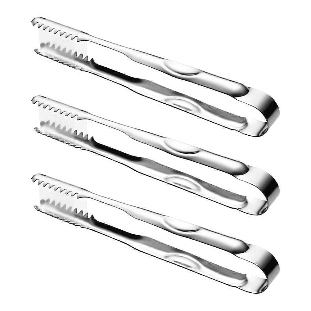 Serving Tong Stainless Steel Food Tongs for Home Use 6Pcs Silver