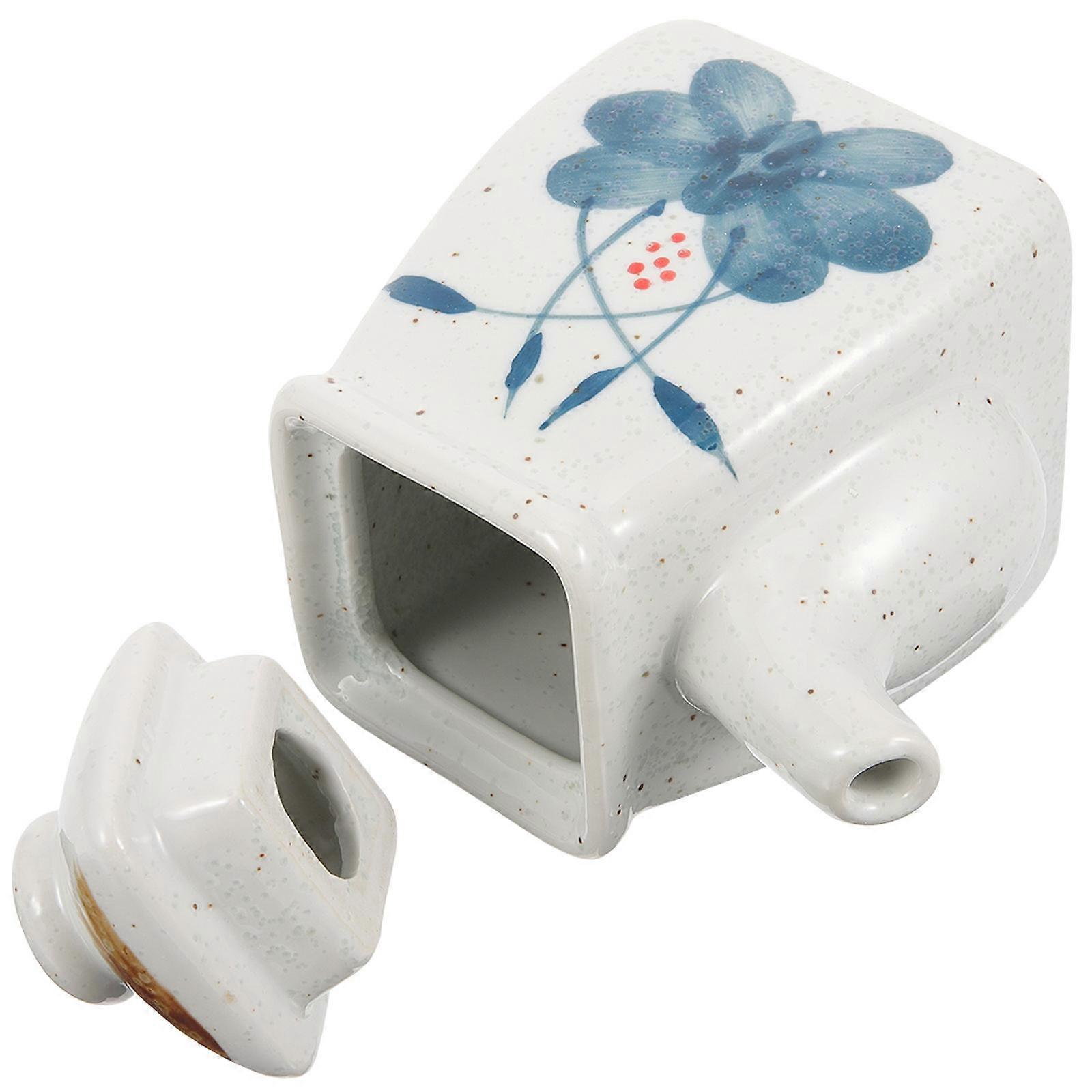 Ceramic Vinegar Pot for Storage Use Household Condiment Jar Multi Colors