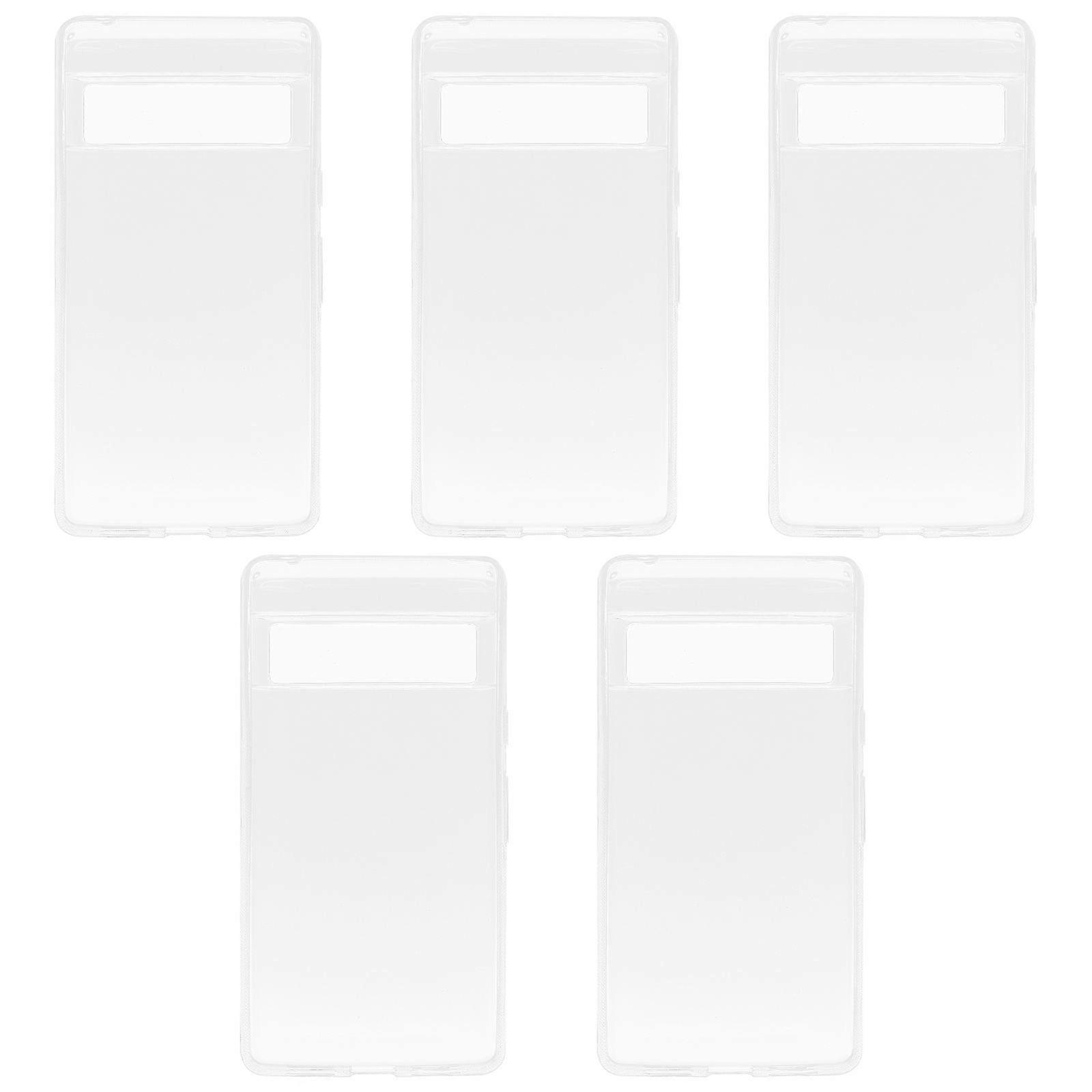 5Pcs Transparent Silicone Phone Protector for Pixel 7 with