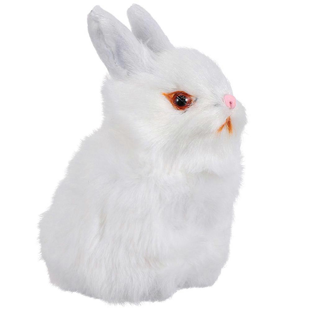 Luck Rabbit Ornaments White Rabbit Decor for 5Pcs Desktop Decoration