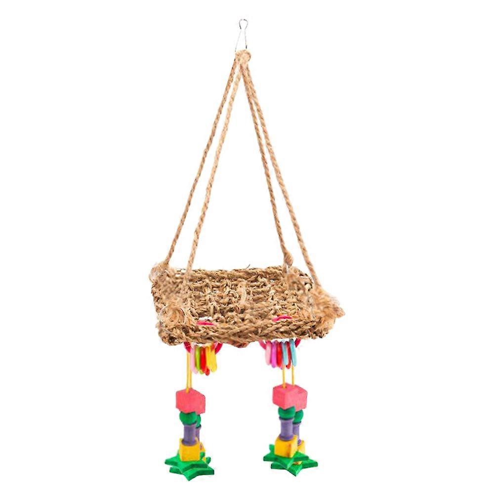 Parrot Rope Toys Hanging Swing for Climbing 2Pcs Bird Playground