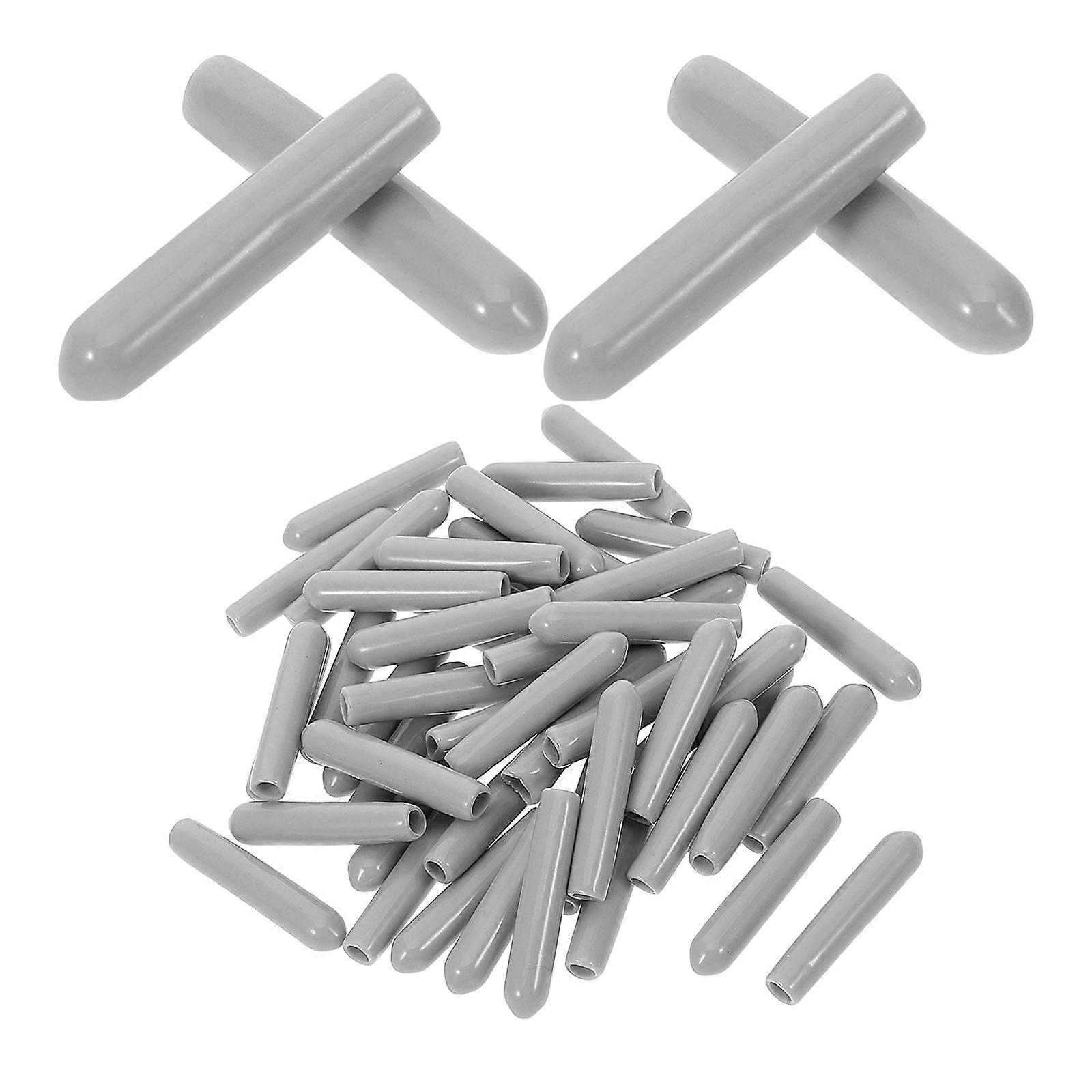 Dishwasher Rack Repair Tip Protector Caps 200Pcs Grey Plastic Set