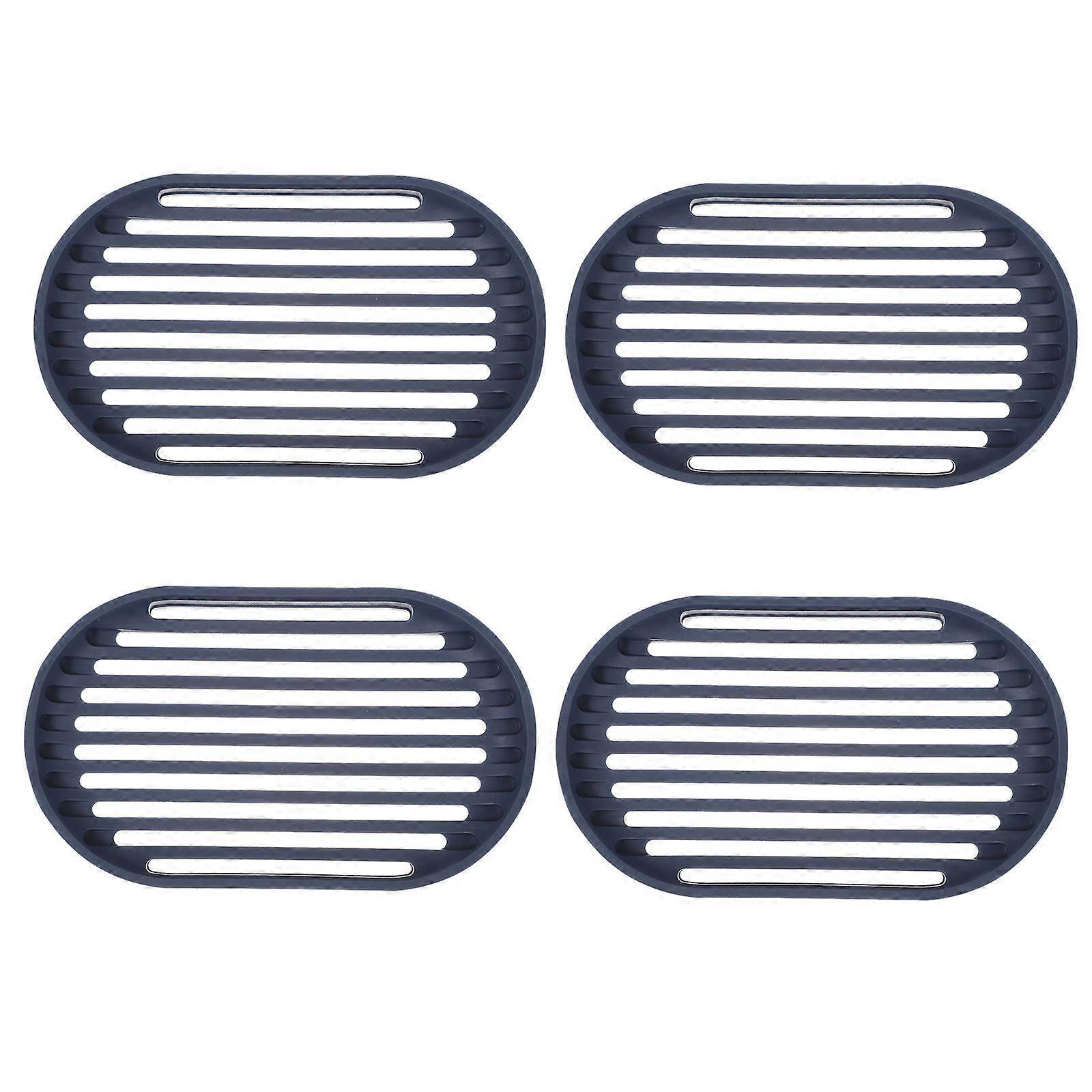 Soap Drain Rack for Home Bathroom Soap Dish 12Pcs Dark Blue Tray