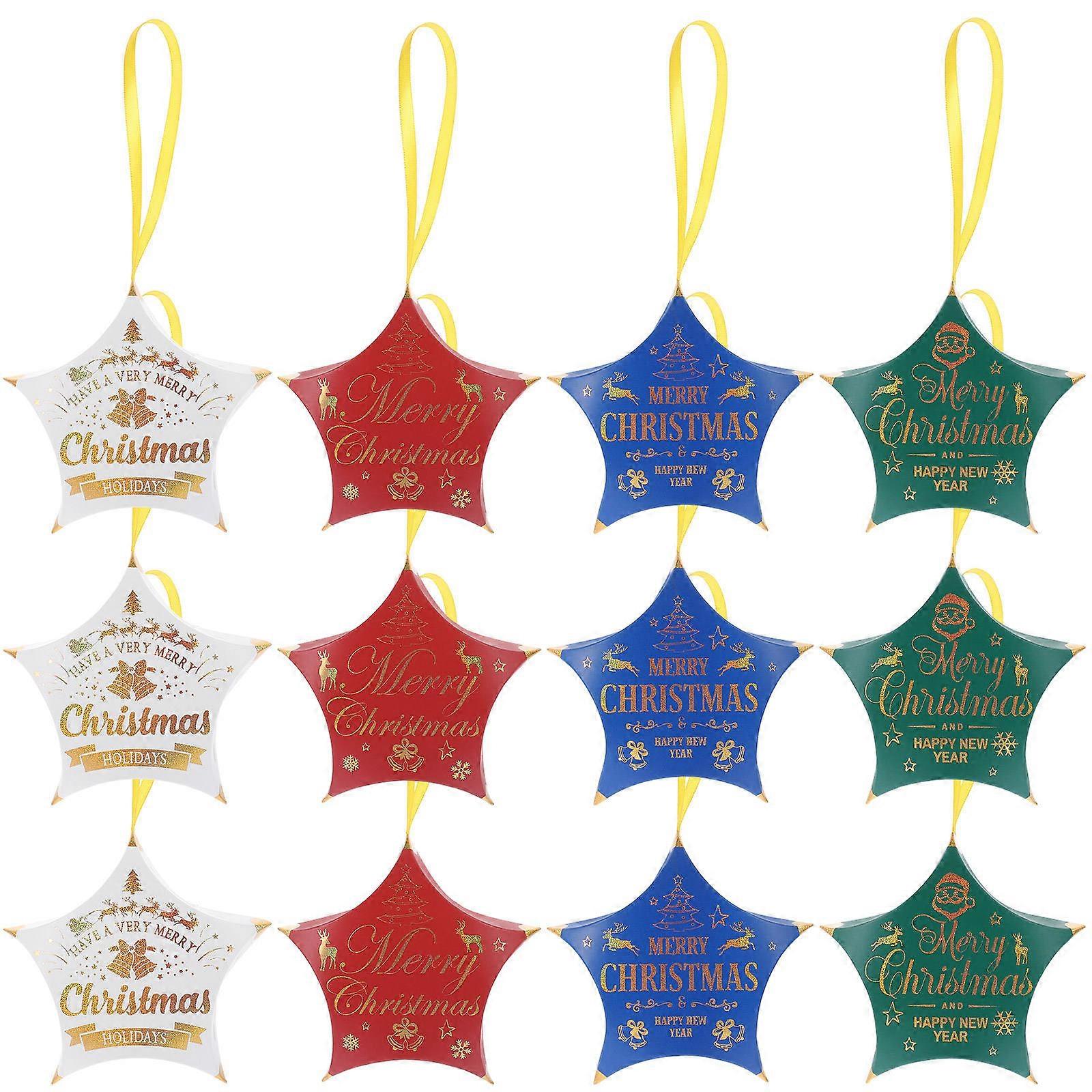 Assorted Color Christmas Wrapped Gift Boxes 60 Pcs Ideal Candy Holders For New Year Celebrations And Parties