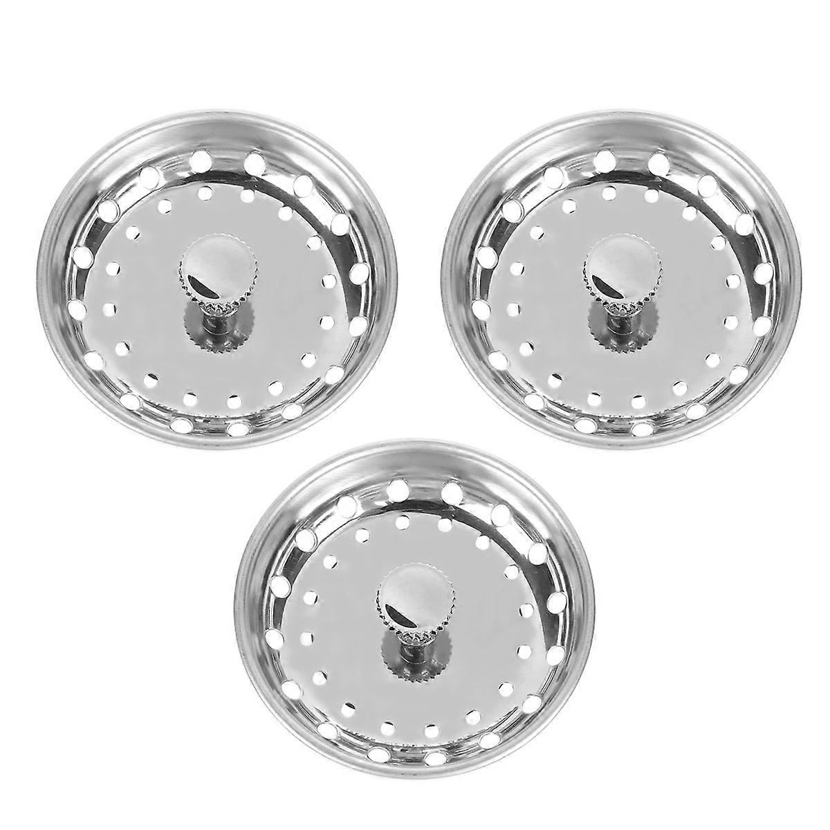 Bathtub Plug Sewer Filter Cover for Drain Use 9Pcs Silver Bathroom Strainer