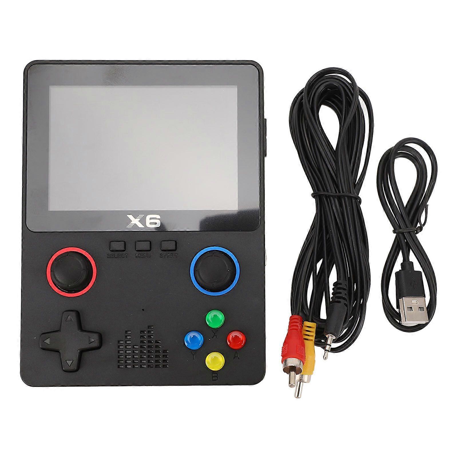 Handheld Retro Game Console with 32G Small Memory Card HD Dual Rocker for Adults Gaming Black