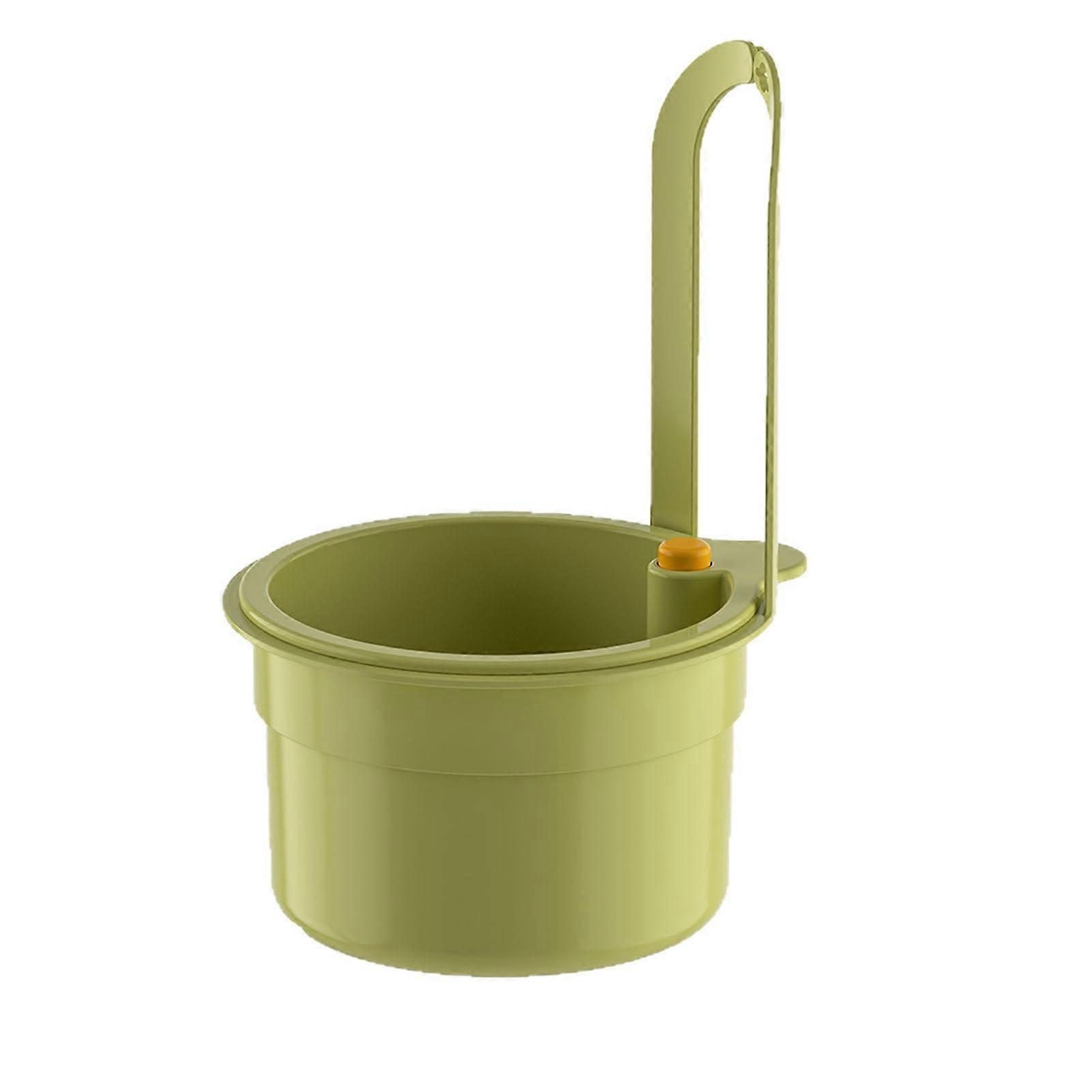 Adjustable ABS SnapOn Hanging Bag For Kitchen Storage Dry Wet Separation Green