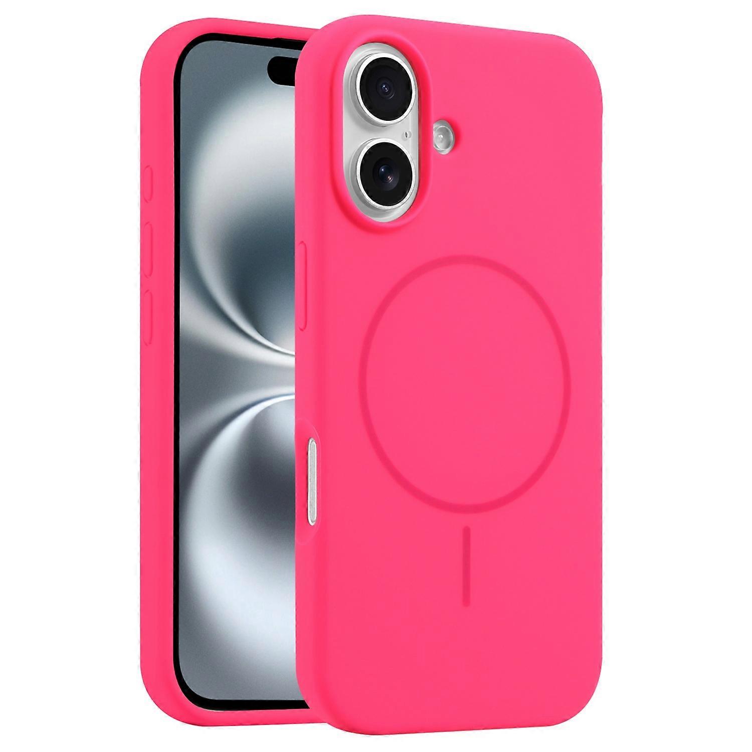 For iPhone 16 Plus Case Compatible with MagSafe Liquid Silicone Anti-Drop Phone Cover
