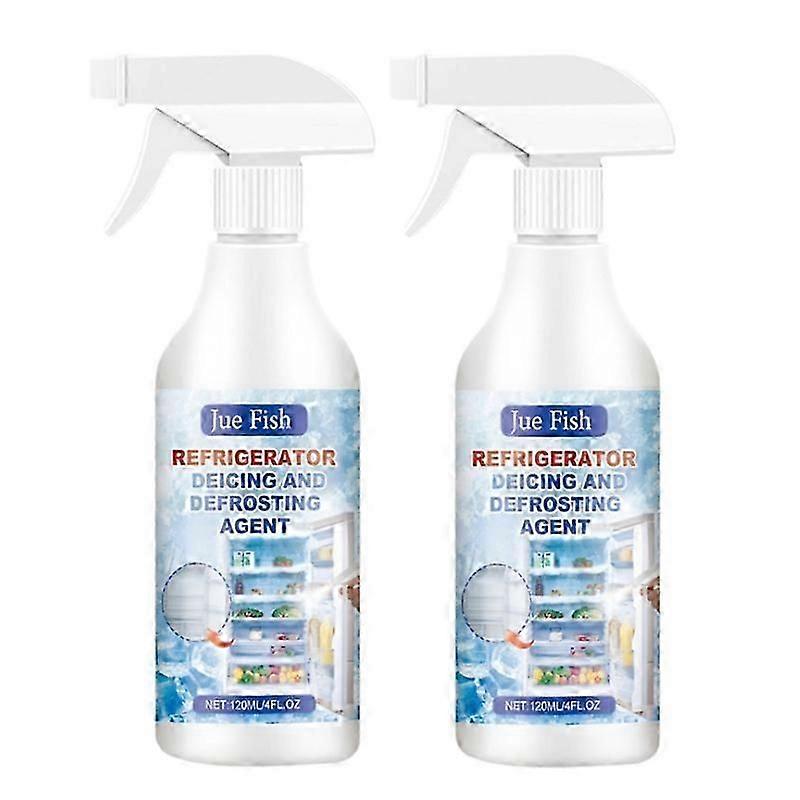 2x Freezer Defrosting Deicing Spray,de-icer For Refrigerator Defroster Ice Buildup - Fast Acting Spray for Ice Removal