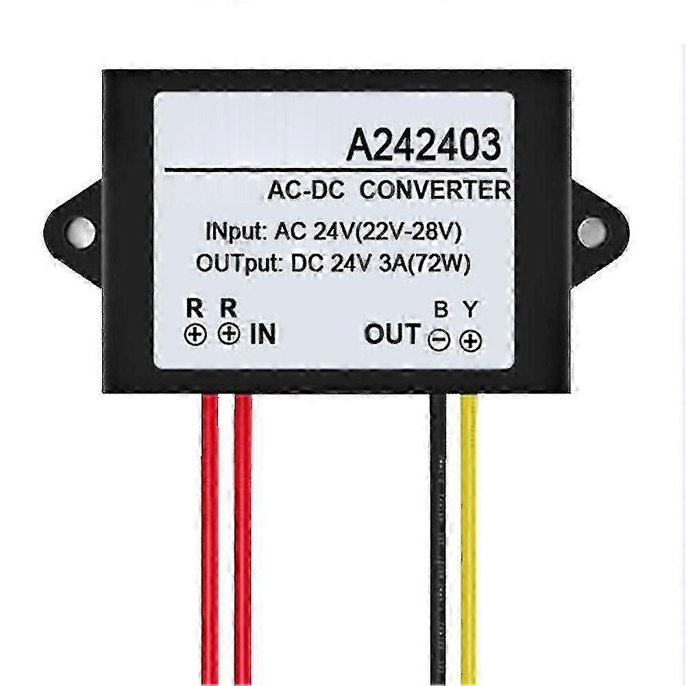 AC 24V til DC 24V 1/2/3A Mini Vandtæt Strømforsyning Konverter Adapter Modul Qinhai_c*
