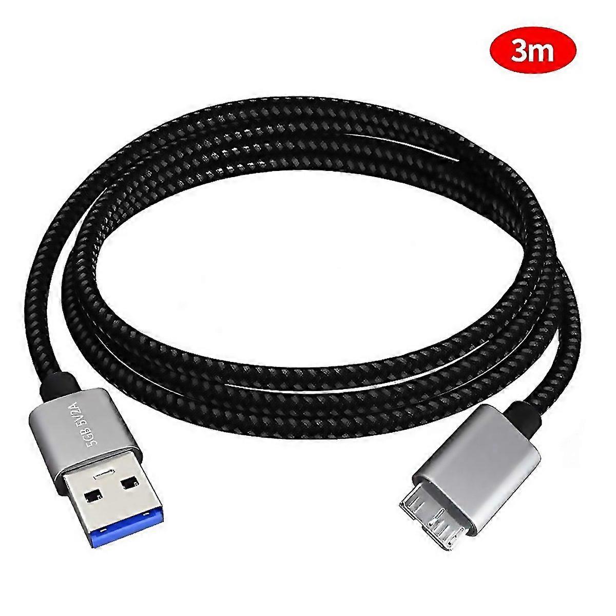 For Junsunmay Usb 30 Male To Microb Cord Cable Compatible With Samsung Camera Hard Drive Length3m