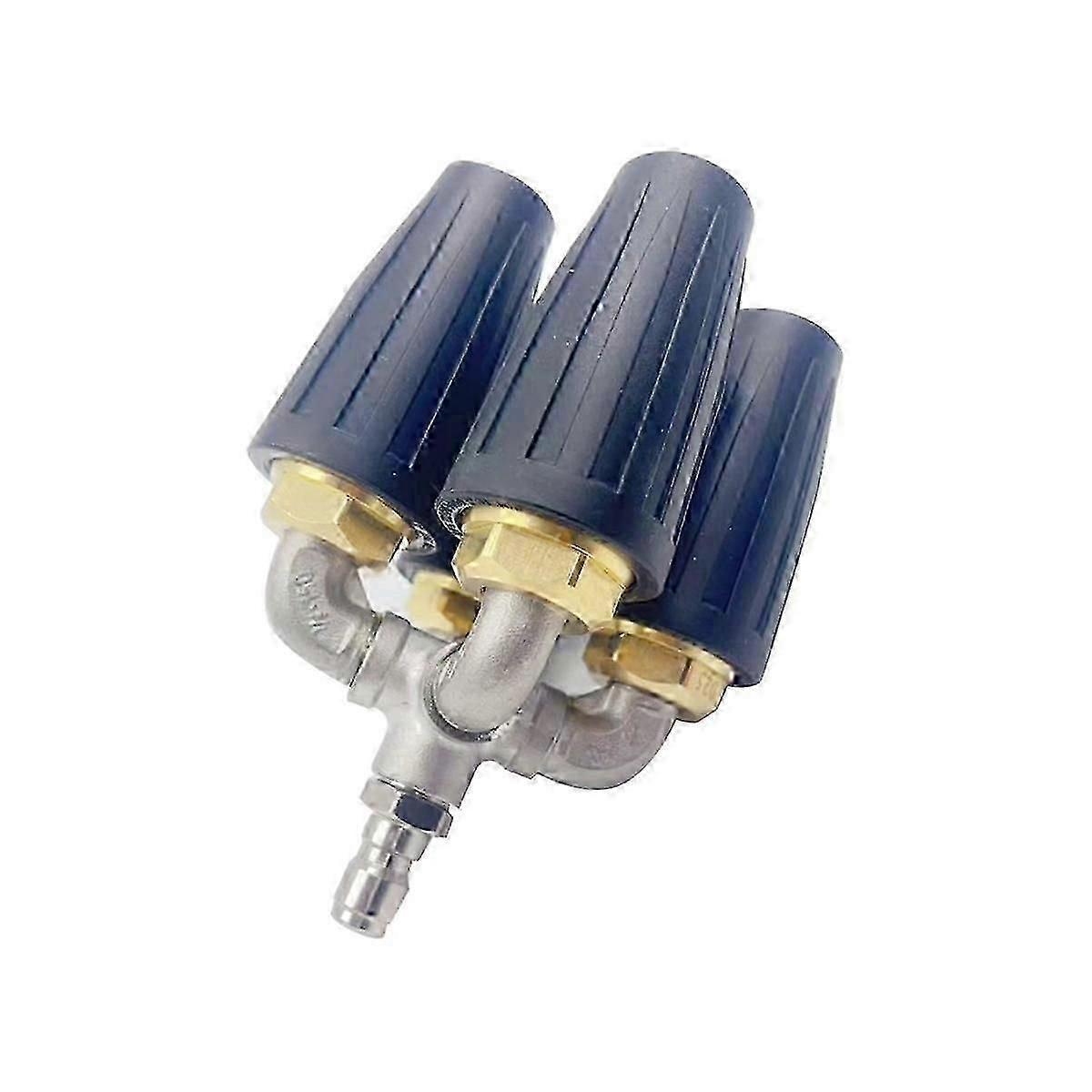 1/4 Inch 4-in-1 Turbine Nozzle for Pressure Washers, 360-Degree Swivel with 2.0 Orifice for Versatile Cleaning