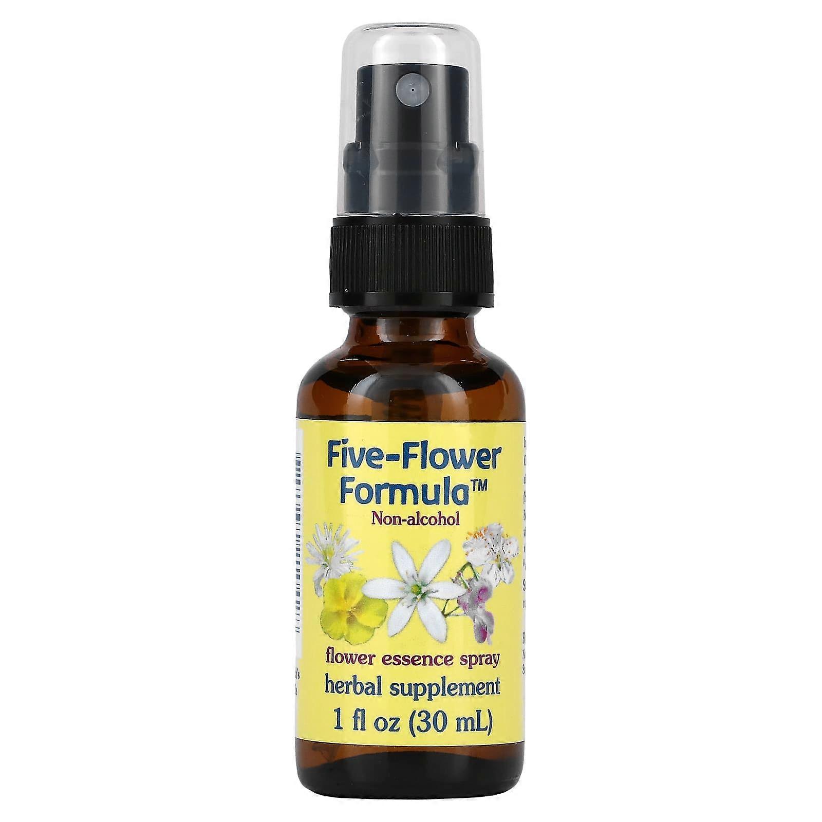 Five-Flower Formula, Flower Essence Spray, Non-Alcoholic, 1 fl oz (30 ml)