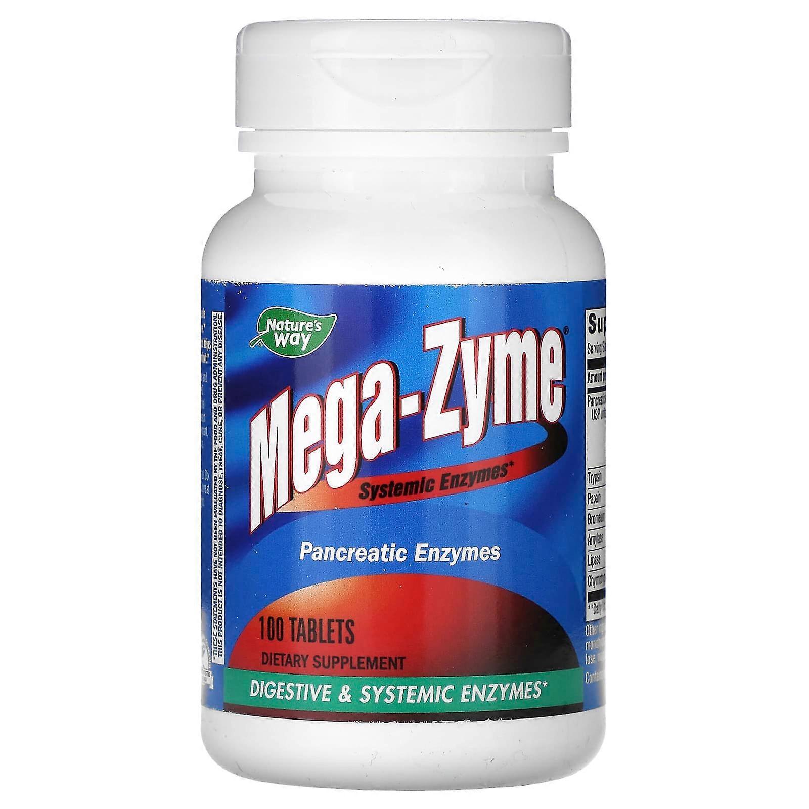 Mega-Zyme, Systemic Enzymes, 100 Tablets