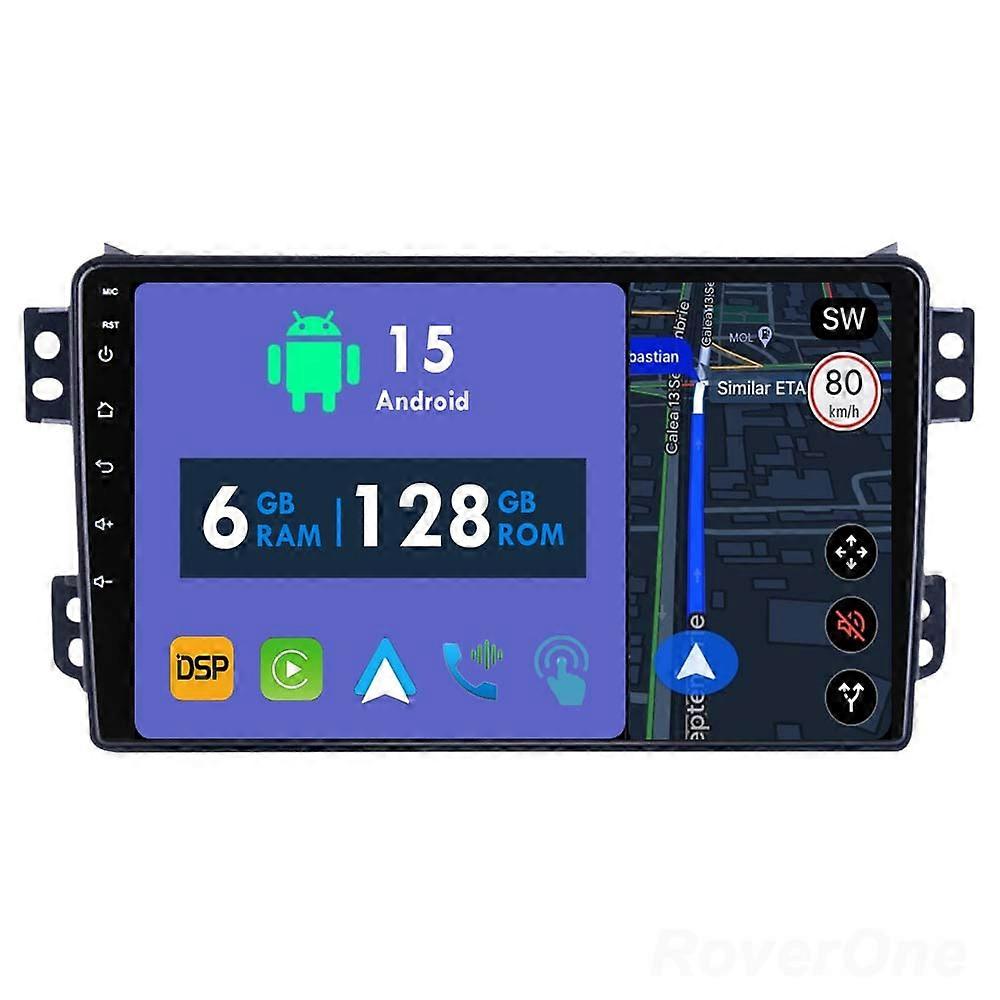 Car Radio 6G+128G CarPlay GPS Navigation Head Unit for Suzuki Splash for Opel Agila Maruti Ritz 2008 - 2017 Android Auto Bluetooth Stereo Touch Screen