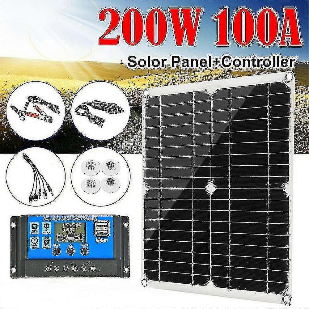 200w Solar Panel Kit 60a 12v Battery Charger Controller Caravan Boat