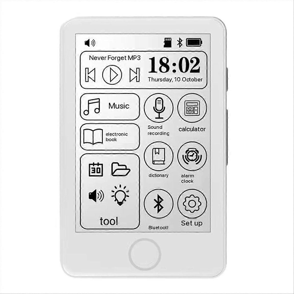 E Ink Mp3 Player Bluetooth Electronic Book Music Player Mini E-Book Reader Voice Recorder Dictionar