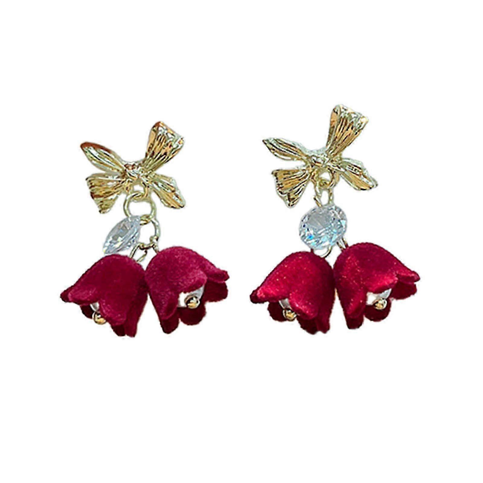 Trendy Bowknot Long Drop Earrings for Women's