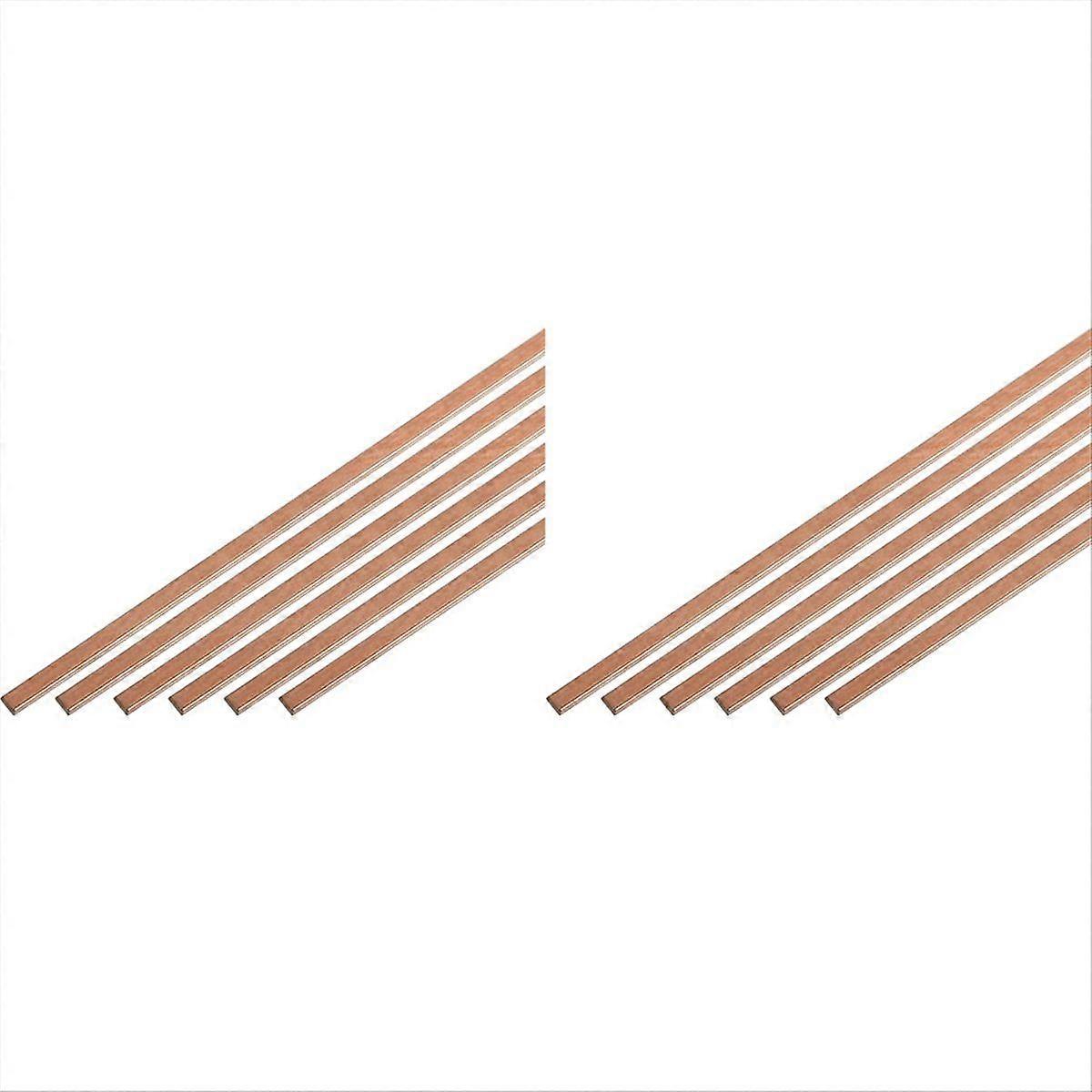 12Pcs Copper Brazing Rods, Low Temperature Welding Stick for Copper Repair, Hvac Refrigerator 25cm