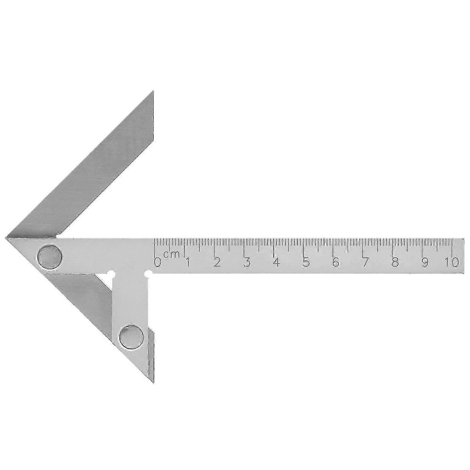 Center Angle Gauge Finder Protractor Ruler Stainless Steel Measuring Tool 100 x 70mm