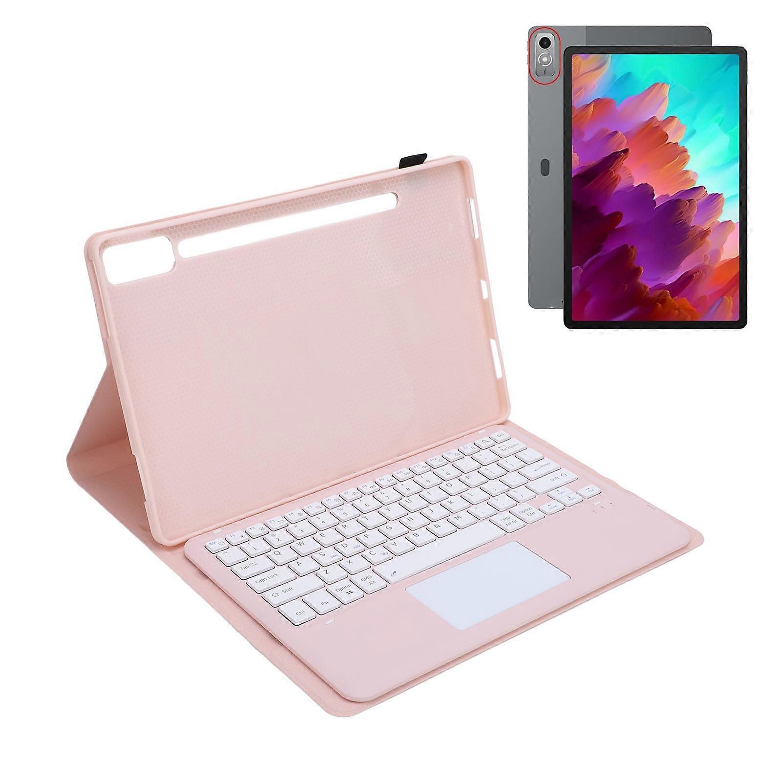Keyboard Cover for Tab P12 Slim Lightweight 12.7Inch Tablet Protective Case Touch Bluetooth Keyboard with Pen Holder Roseate 