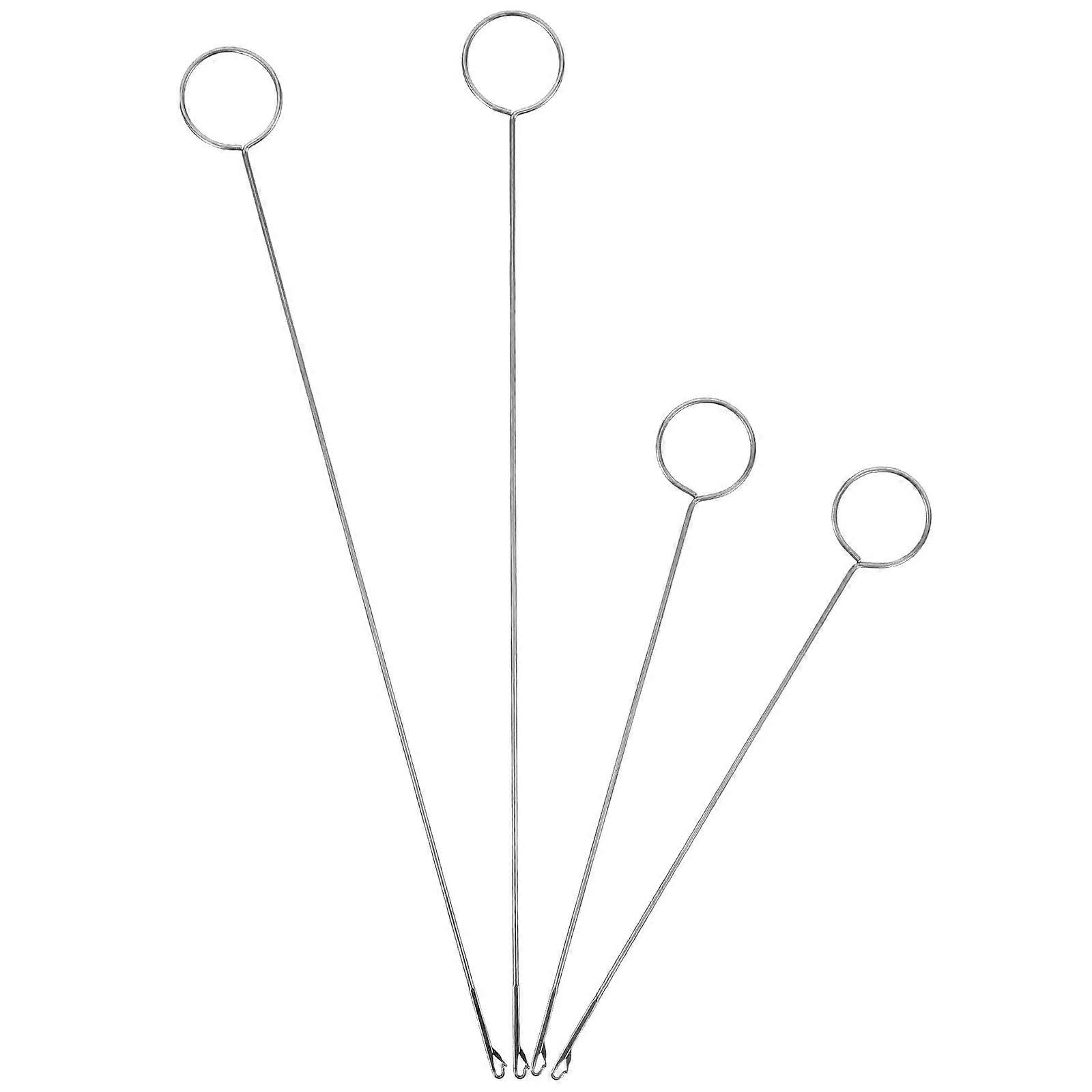 4pcs Long Threading Apparatus Sewing Needle Inserter Household Threading Tool (2 Size, 2pcs for Each Size)