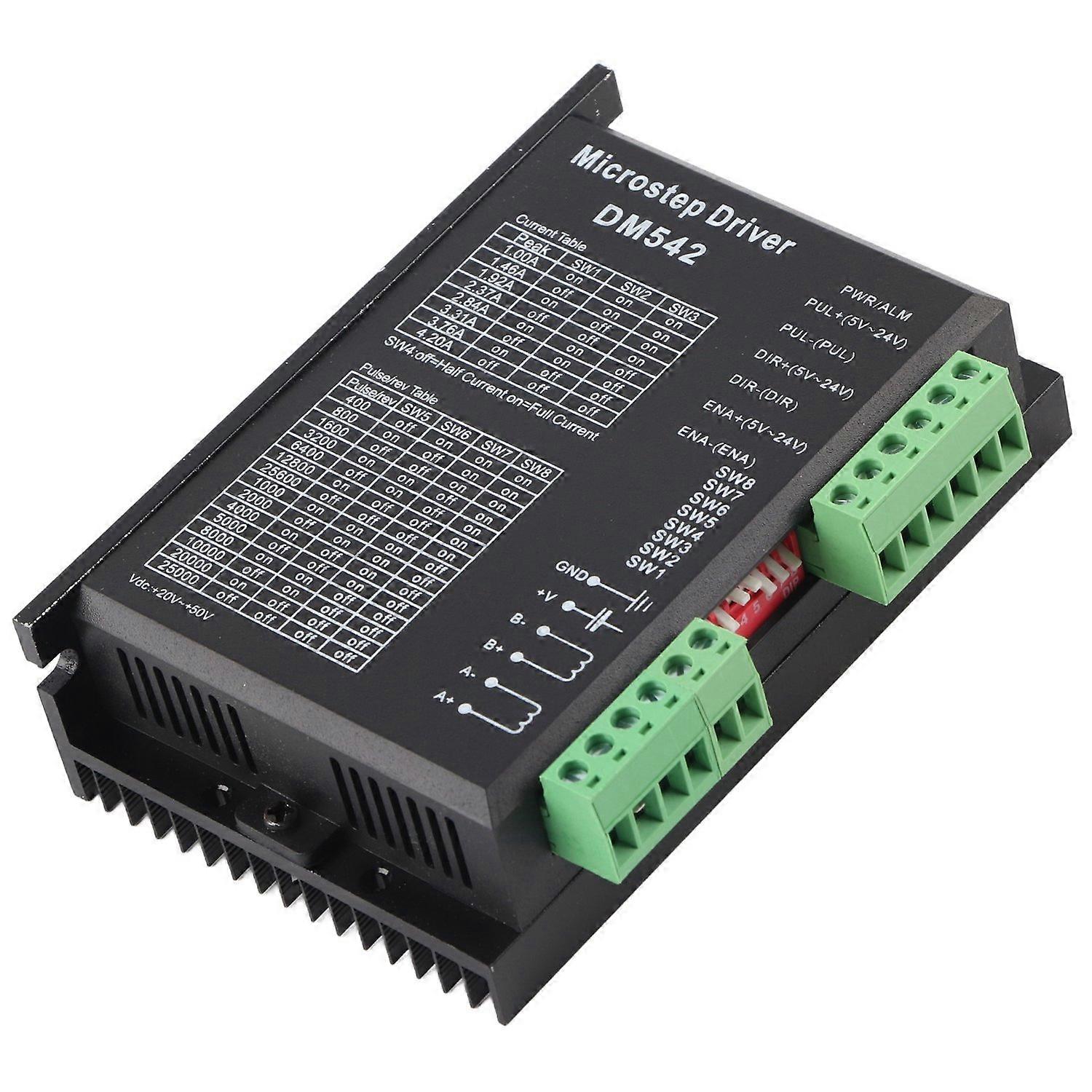 DM542 2-phase Stepper Motor Driver 57/86 Series Stepping Motor Driver 18-48VDC Peak 4.2A