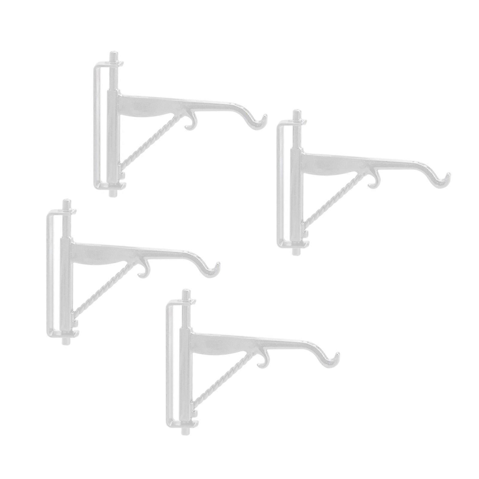 Miniature Doll House Wall Hooks Set Of 4 Metal Plant Hangers Easy Installation Craft Model Project Scene Setting Props  White