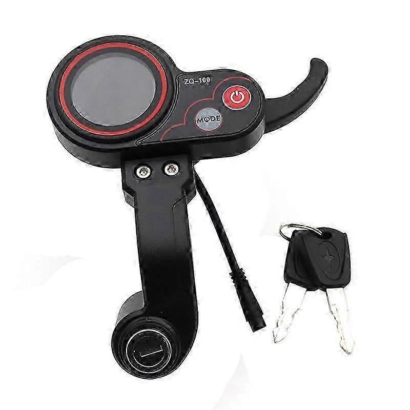 Zq-100 Mileage Meter With Key Speed Adjustable Electric Scooter Meter 6 Pin Display For Electric Scooter Dashboard
