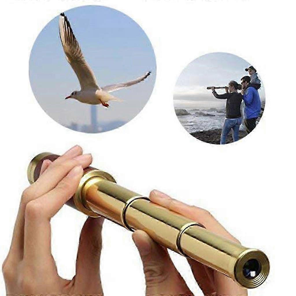 Télescope portatif en laiton pour la marine avec longue-vue et fonction zoomable