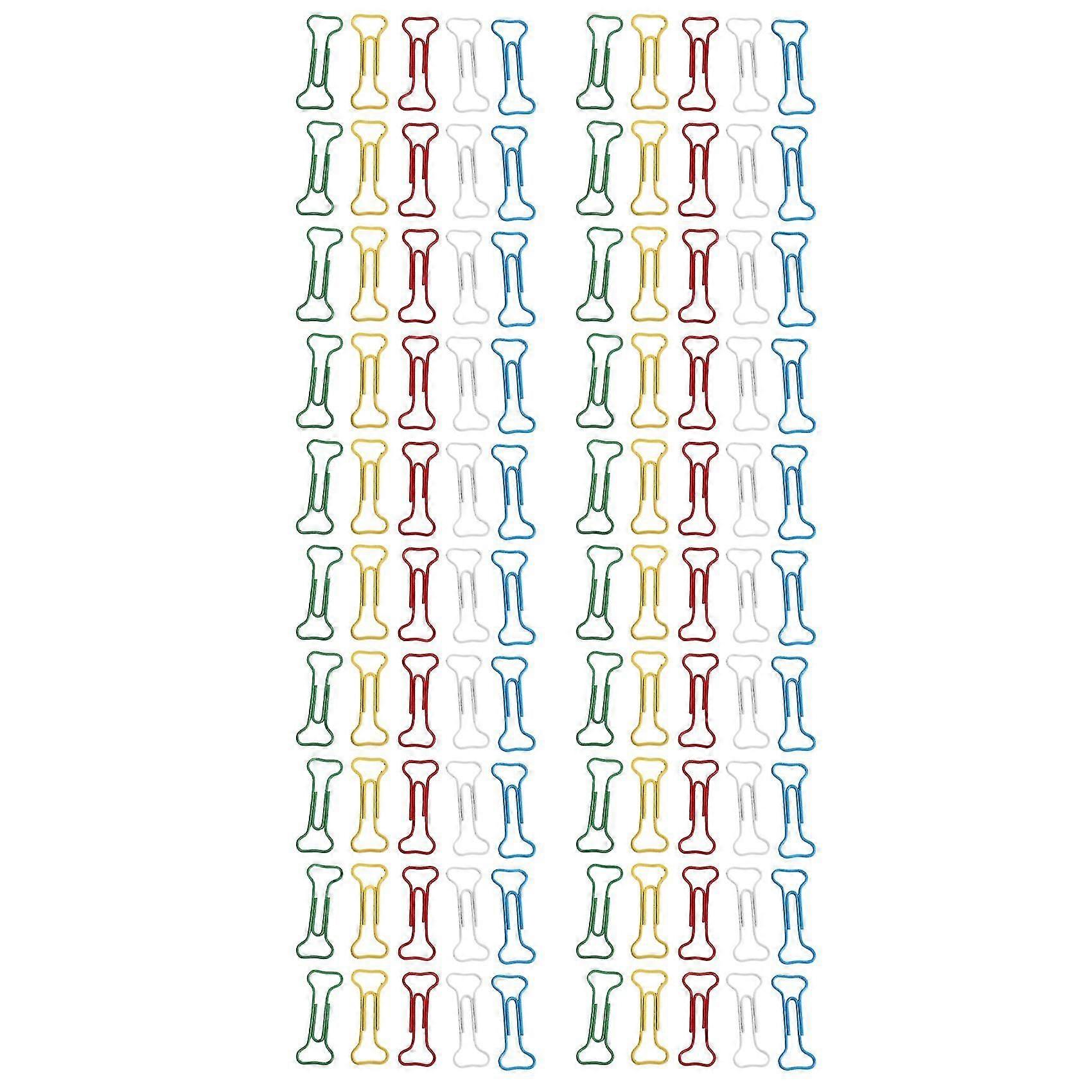 100db csont alakú többszínű fém gemkapcsok