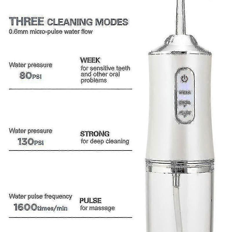 経口の潅漑者3つのモードUsb充電可能な歯科用ウォータージェット220ml水タンク防水