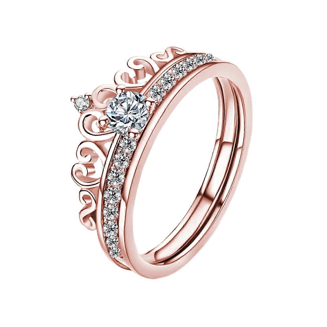 Alloy Ring Solid Detachable Crown Detachable Crown Ladies Ring for Wedding