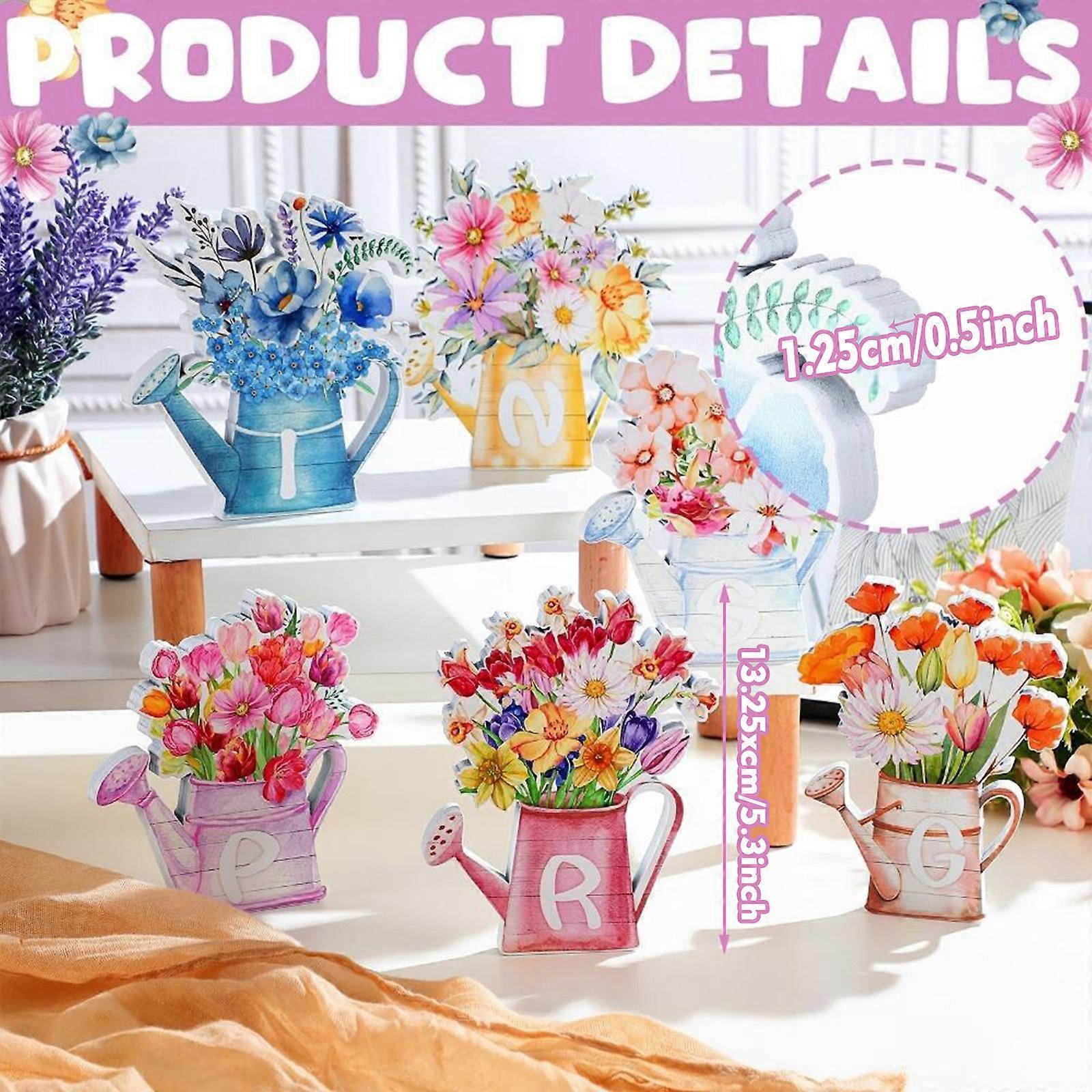 6 wooden shower head-shaped ornaments