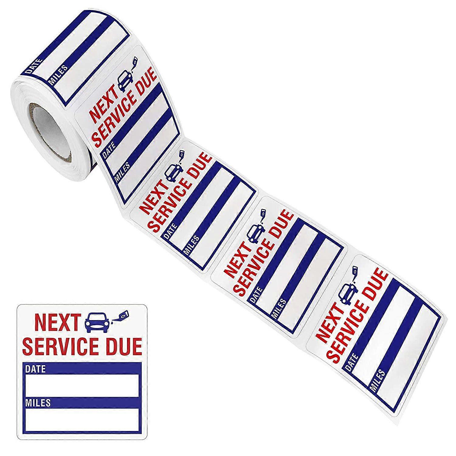 Next Service Due Reminder Labels Auto Maintenance Oil Change Labels Oil Change Stickers