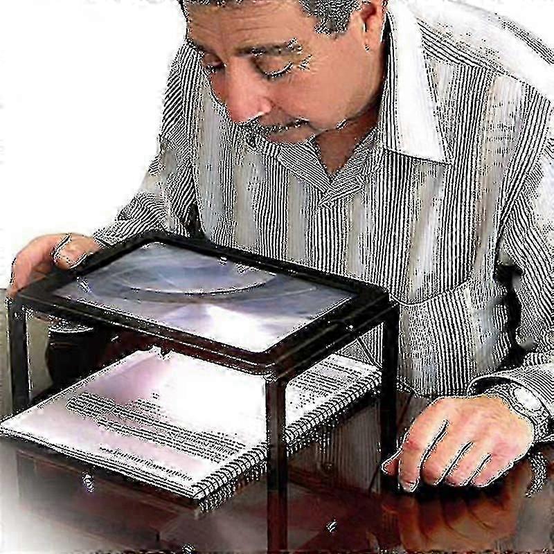 LED Hands-Free Magnifying Glass for Reading with Neck Strap & Adjustable Stand