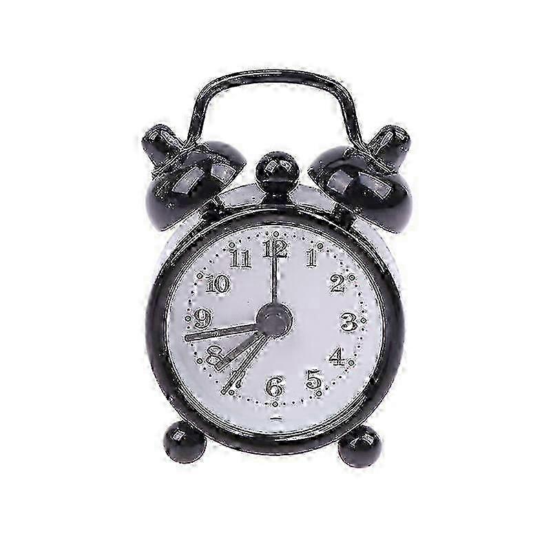 Classic Bell Mini Alarm Clock Quartz Movement Bedside Night Analog Clock New Db