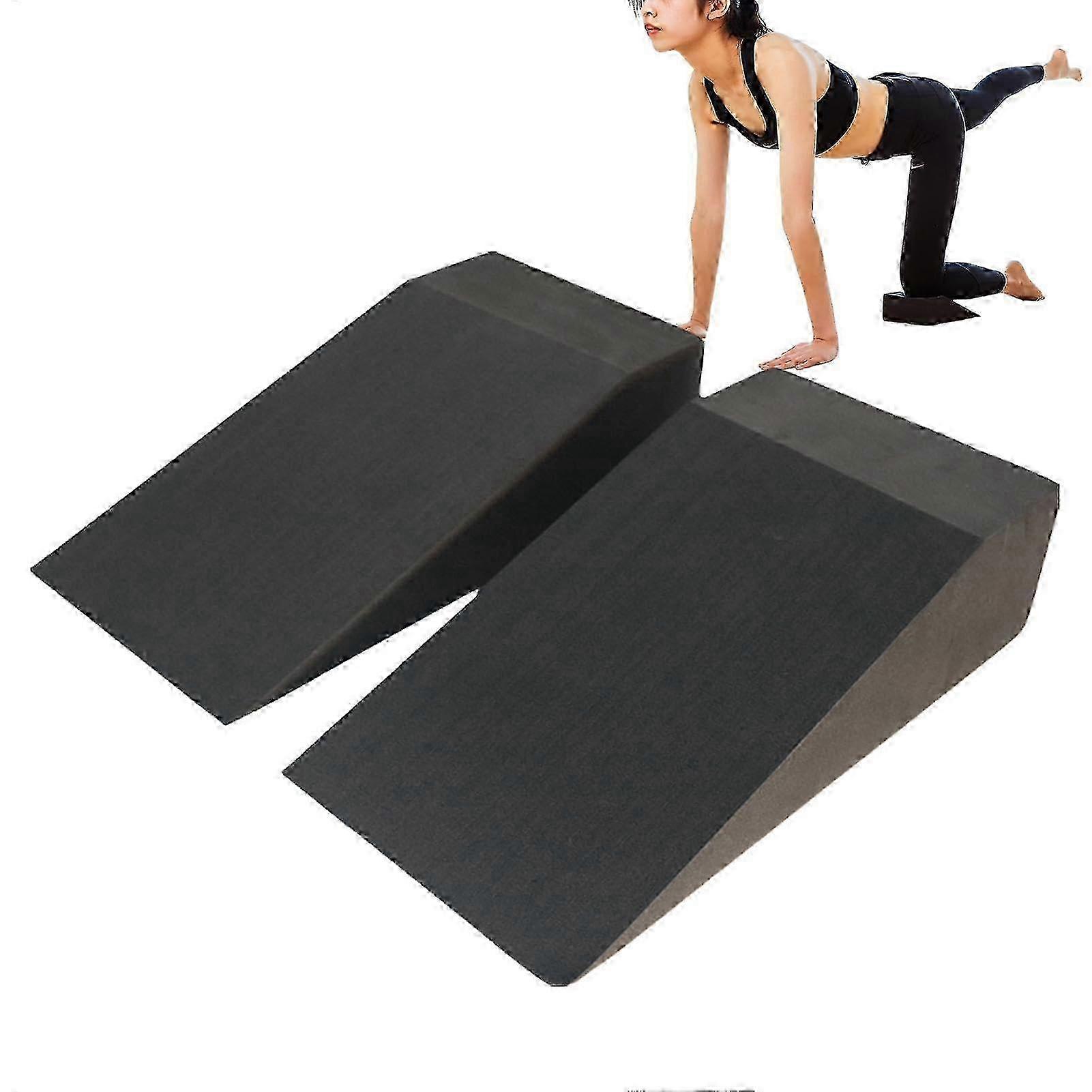 Squat Wedge, 2 Pieces, EVA Soft Exercise Block for Pilates, PushUp