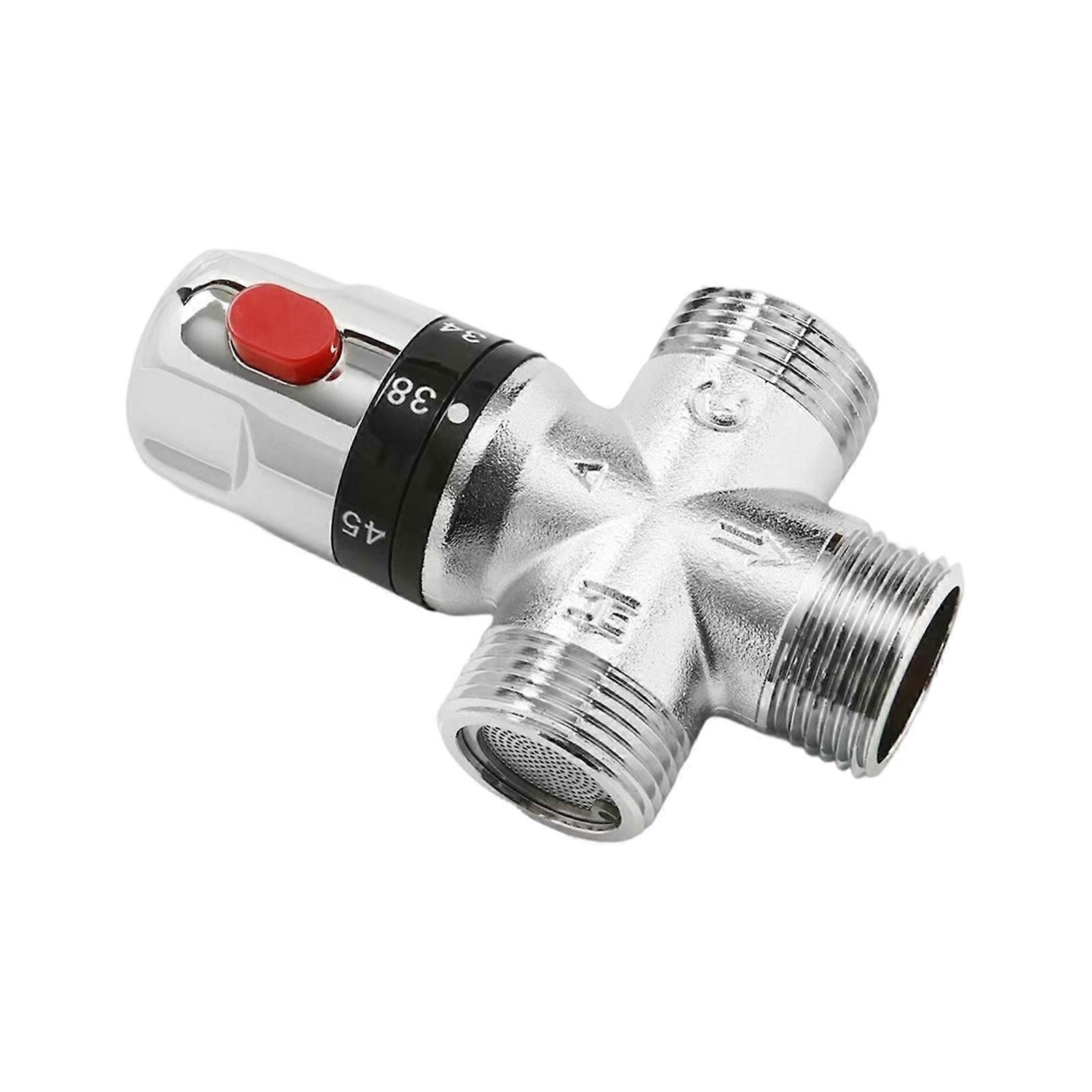 Brass Thermostatic Valves Temperature Regulator Valves Upgrades for Precise Temperature Control In Shower & Pipe Systems Multicolor