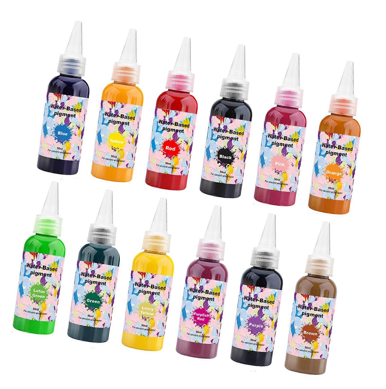 Glowing Water Based Pigment Solution For Gypsum Jewelry Making And Dark Decoration With Easy Control Dropper Multicolor